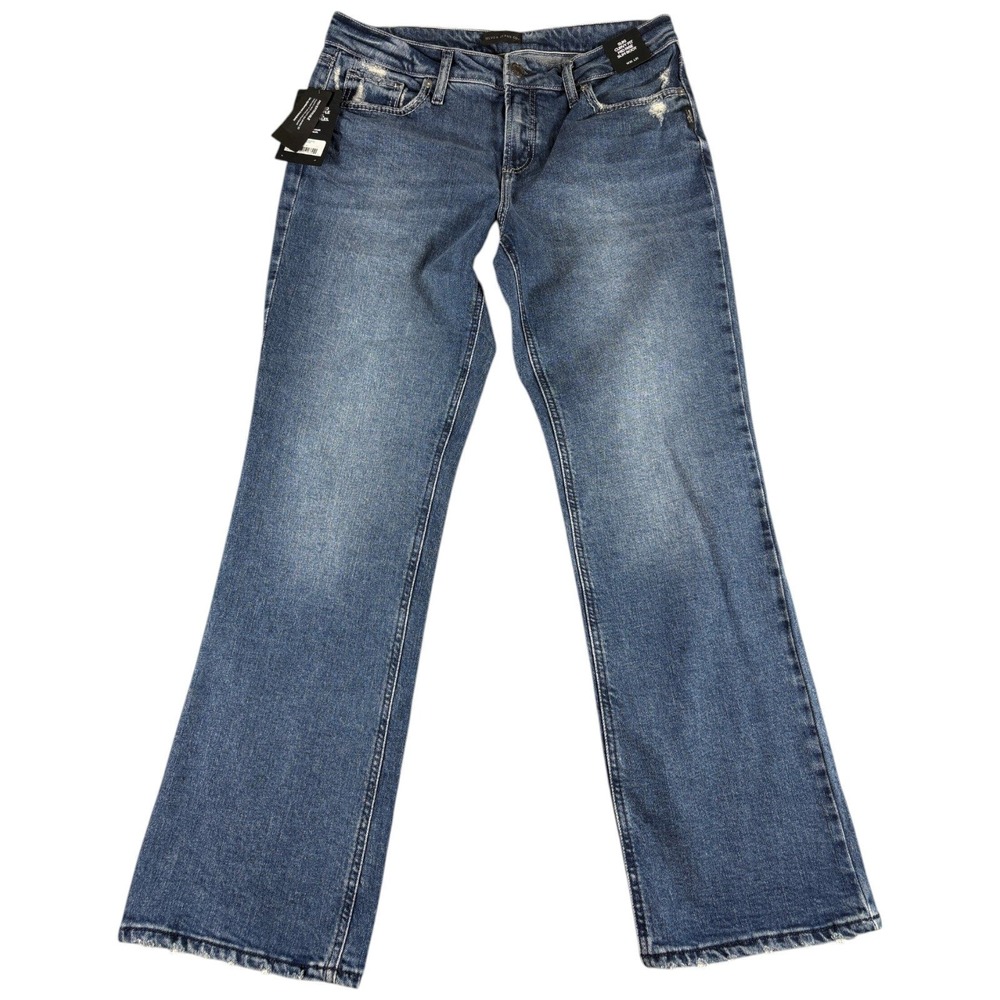 Silver Jeans Co. Suki Slim Boot Jeans Womens 31x31 Blue New Midrise Bootcut BoHo